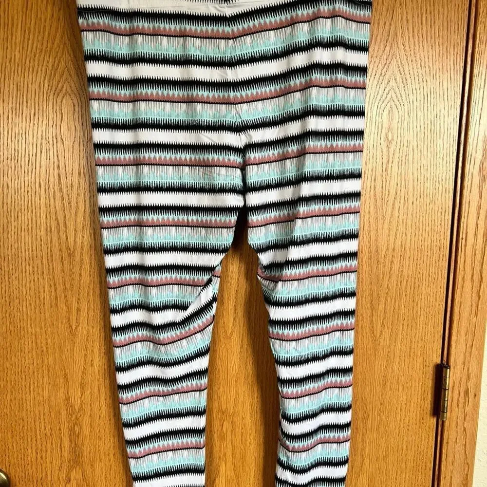 Liv & Piper Leggings, Ankle Detail Criss Cross, Multi-color, Women's 2XL